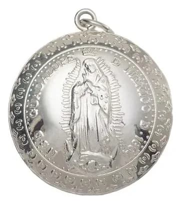 Medalla de Plata Virgen de Guadalupe Abombada
