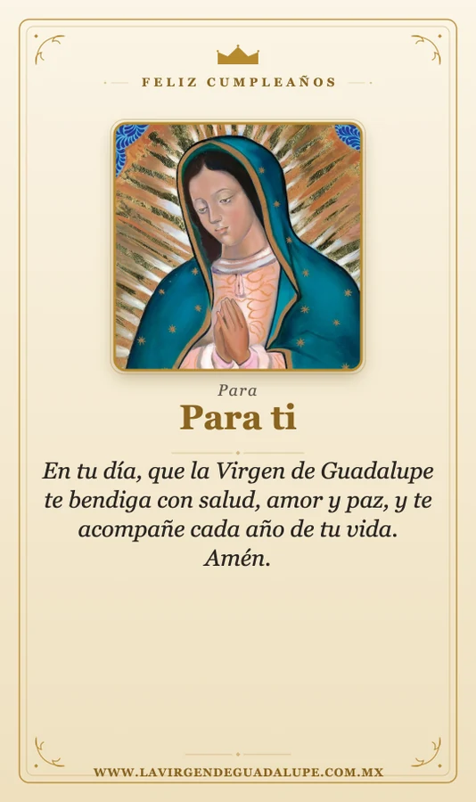 Bendición de la Virgen de Guadalupe, diseño Dorada