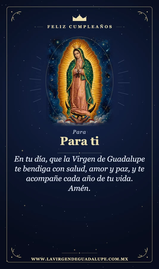 Bendición de la Virgen de Guadalupe, diseño Con rayos